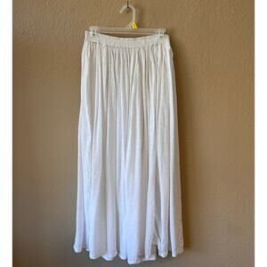 Vintage 80s Jessica Stevens white floral boho cottagecore skirt size M